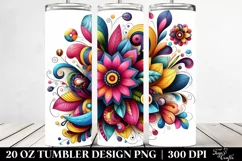 Whimsical Vibrant Flower | 20 Oz Tumbler Product Image 2