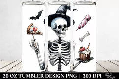 Halloween Skeleton Clipart, Transparent 20 Oz Tumbler Product Image 2
