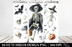 Simple Funny Halloween Skeleton 20 Oz Tumbler Product Image 2