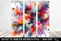 Colorful Watercolor Particles | 20 Oz Tumbler Product Image 2
