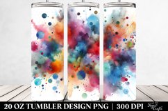 Colorful Watercolor Particles | 20 Oz Tumbler Product Image 2