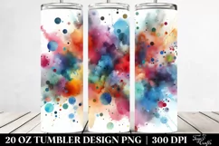 Colorful Watercolor Particles | 20 Oz Tumbler Product Image 2