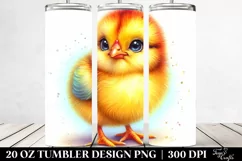 Colorful Smiling Baby Bunny with Big Eyes | 10 Oz Tumbler Product Image 2