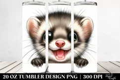 Funny Marten Big Eyes Tumbler | 20 Oz Product Image 2