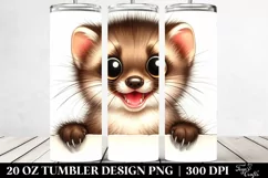 Funny Marten Big Eyes Tumbler | 20 Oz Product Image 2