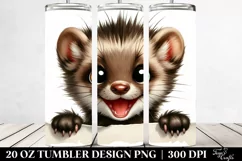 Funny Marten Big Eyes Tumbler | 20 Oz Product Image 2