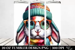 Quirky Rabbit Portrait | 20 oz Tumbler Product Image 2