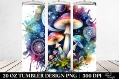 Magical Celestial Mushroom Sublimation Clipart Product Image 2
