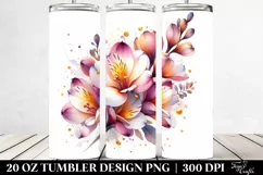 Shiny Freesia with Golden Insertions | 10 Oz Tumbler Product Image 2