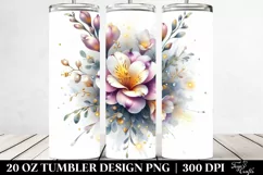 Shiny Freesia with Golden Insertions | 10 Oz Tumbler Product Image 2
