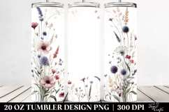 Centered Watercolor Wild Flowers | 20 Oz Tumbler Product Image 2