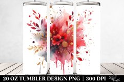 Colorful Redish Watercolor Splash | 20 Oz Tumbler Product Image 2