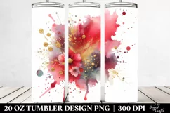 Colorful Redish Watercolor Splash | 20 Oz Tumbler Product Image 2