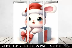 Cute Winter Rabbit with Gifts PNG Product Image 2