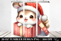 Cute Winter Rabbit with Gifts PNG Product Image 2