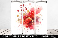Colorful Redish Watercolor Splash | 20 Oz Tumbler Product Image 2