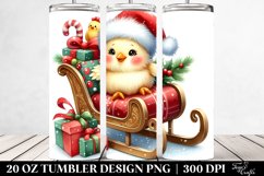 Funny Chicken on Christmas Sleigh, High-Res 20 Oz Tumbler Product Image 2
