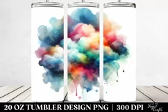 Colorful Watercolor Cloud | 20 Oz Tumbler Product Image 2