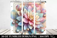 Shiny Retro Dahlia, 20 Oz Tumbler Product Image 2