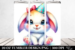 Party Hat Baby Bunny | 10 Oz Tumbler Product Image 2