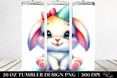 Party Hat Baby Bunny | 10 Oz Tumbler Product Image 2