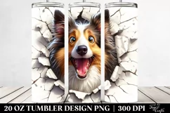 Funny Crazy Looking Collie | 20 Oz Tumbler Product Image 2
