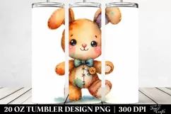 Vibrant Colorful Brownish Manual Rabbit | 20 Oz Tumbler Product Image 2