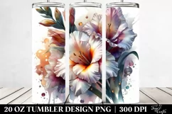 Glossy Gladiolus with Golden Insertions | 10 Oz Tumbler Product Image 2