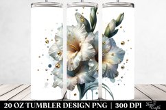Glossy Gladiolus with Golden Insertions | 10 Oz Tumbler Product Image 2