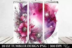 Colorful Magenta Watercolor Background with Metallic Inserts Product Image 2