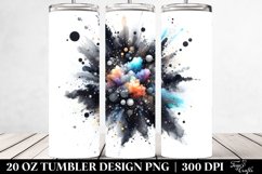 Colorful Black Watercolor Particles | 20 Oz Tumbler Product Image 2