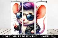 Funny Baby Mouse Dancing, Transparent 20 Oz Tumbler Product Image 2