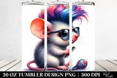 Funny Aggressive Baby Mouse, Transparent 20 Oz Tumbler Product Image 2