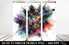 Colorful Black Watercolor Particles with Silver Foil | 20 Oz Product Image 2