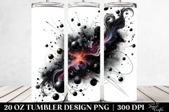Colorful Black Watercolor Splash | 20 Oz Tumbler Product Image 2
