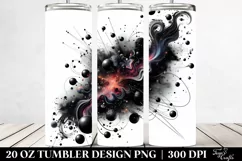 Colorful Black Watercolor Splash | 20 Oz Tumbler Product Image 2