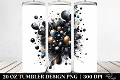 Colorful Black Watercolor Splash | 20 Oz Tumbler Product Image 2