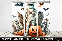 Halloween Mummy's Tomb Clipart, Transparent 20 Oz Tumbler Product Image 2