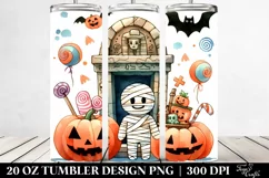 Halloween Mummy's Tomb Clipart, Transparent 20 Oz Tumbler Product Image 2