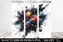 Colorful Black Watercolor Splash | 20 Oz Tumbler Product Image 2