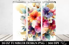 Colorful Hibiscus Bouquet | 20 Oz Tumbler Product Image 2