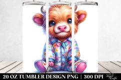 Highland Cow in Pijamas | 10 Oz Tumbler Product Image 2