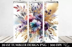 Colorful Violet Bouquet | 20 Oz Tumbler Product Image 2