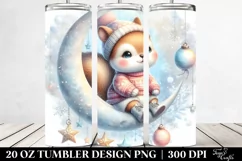 Sweet Baby Squirrel on Moon | 20 oz Tumbler Product Image 2
