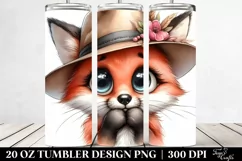 Fox with Big Eyes Watercolor | 20 Oz Tumbler Product Image 2