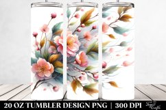 20 Oz Tumbler Sublimation | Tumbling with Spring Petals in Product Image 2