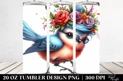 Modest Baby Bird Jumping, Transparent 20 Oz Tumbler Product Image 2