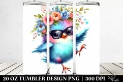Modest Baby Bird Jumping, Transparent 20 Oz Tumbler Product Image 2