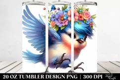 Modest Baby Bird Jumping, Transparent 20 Oz Tumbler Product Image 2