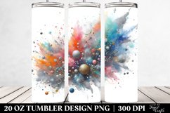 Colorful Watercolor Particles with Small Silver Foil | 20 Oz Product Image 2